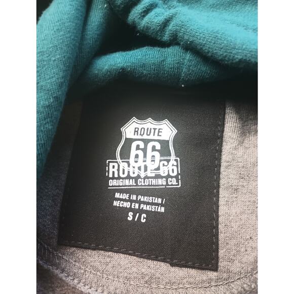 Y2K Vintage Route 66 Button up Varsity Style Hoodie Mens Size Small NWT - Picture 3 of 5